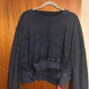 Denim Blue Star Sweatshirt
